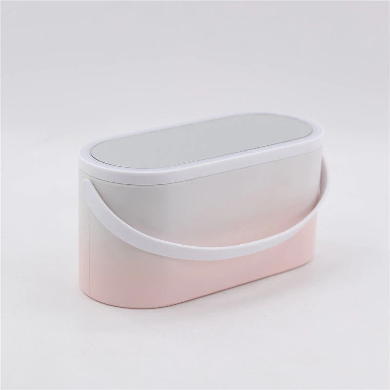 Portable Makeup Organizer with LED Light