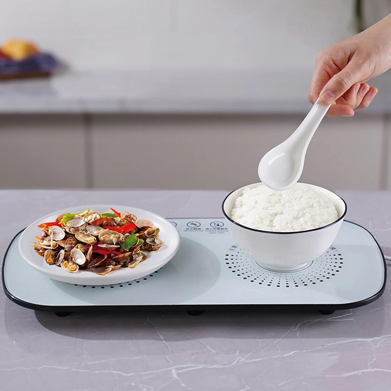 Hot-Hob | Multifunctional Electric Food Heating Glass Tray