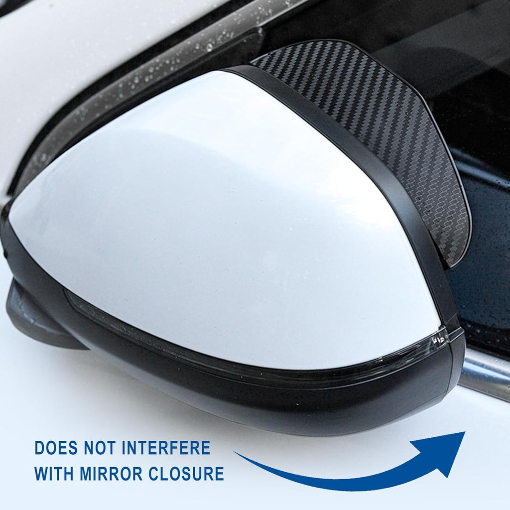 Eyebrow Rain Cover | Carbon Fiber Rearview Mirror Rain Cover