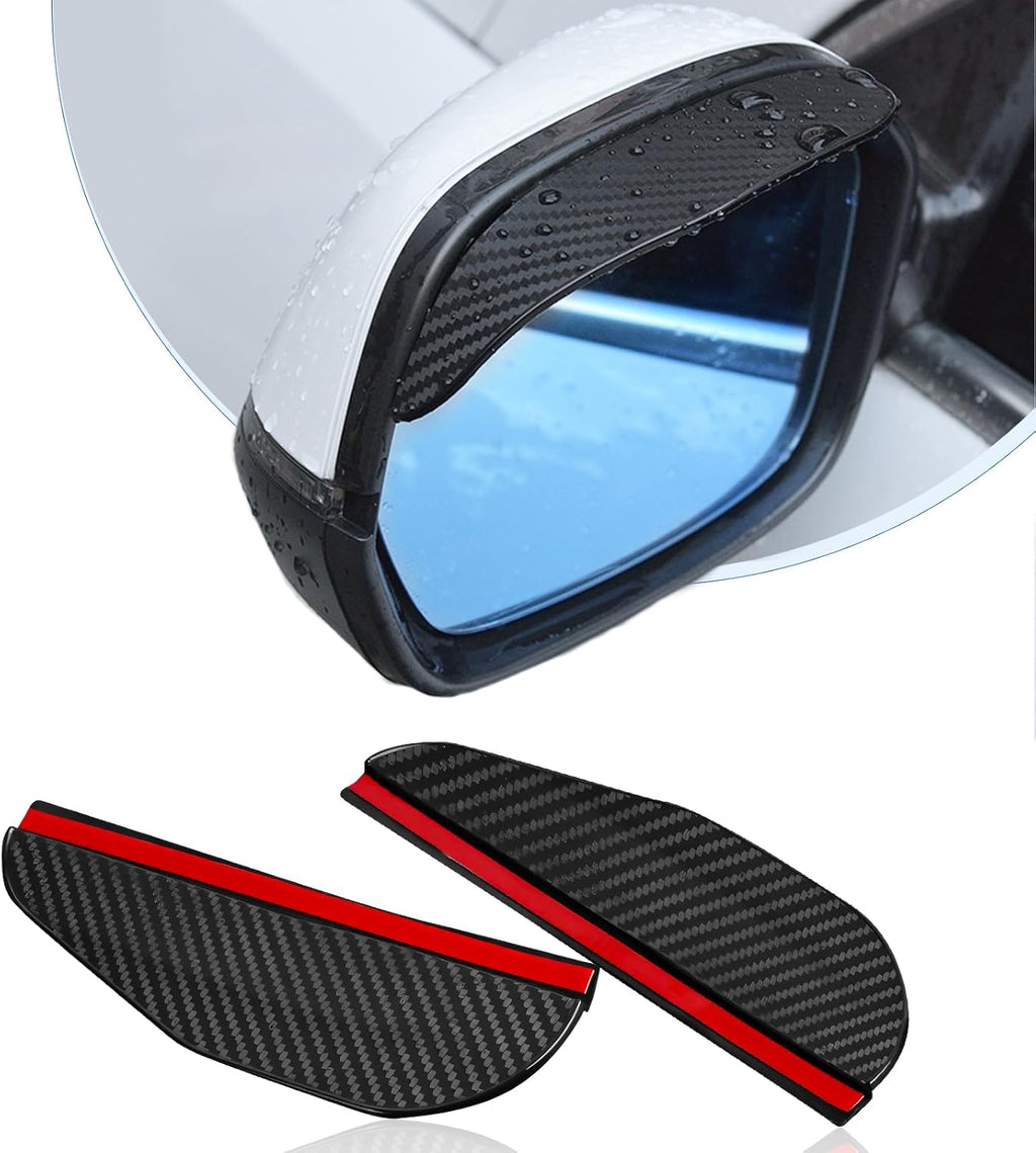 Eyebrow Rain Cover | Carbon Fiber Rearview Mirror Rain Cover