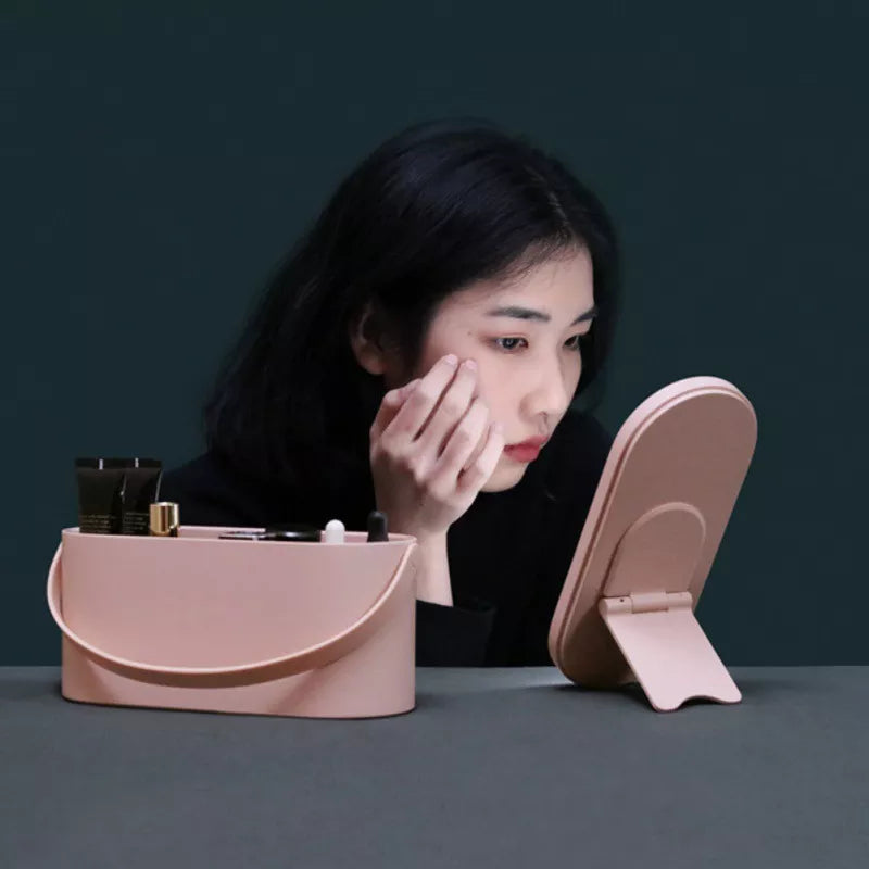 Portable Makeup Organizer with LED Light