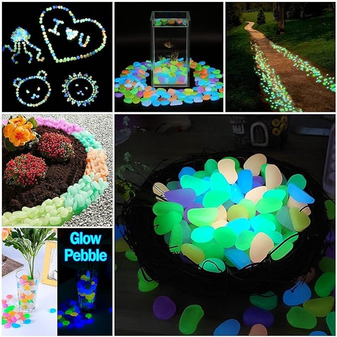Jugnu Stones | Glow In Dark Garden Rocks (Pack Of 100 pcs)